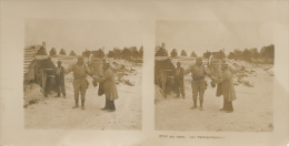 France ,WW.1 Au Camp, Baraquements - Stereoscopi