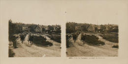France ,WW.1 Ponts De Bateaux, Passage De Troupes - Stereoscopi