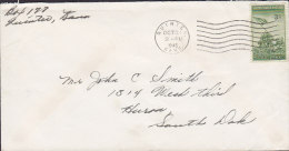 United States QUINTER Kansas 1945 Cover To HURON South Dakota Battle Of Iwo Jima Single Stamp - Cartas & Documentos