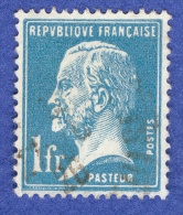 VARIÉTÉS FRANCE   1923 / 1926  N° 179 PASTEUR  OBLITÉRÉ  DOS CHARNIÈRE SPINK 25.00 € - Used Stamps