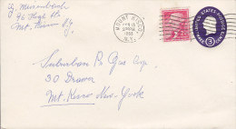 United States Uprated Postal Stationery Ganzsache Entier MOUNT KISCO New York 1963 Cover Washington & Monroe - 1961-80