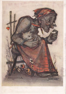 Die Hexe, Berta Hummel (Maria Innocentia) Künstlerpostkarte 205 - Hummel
