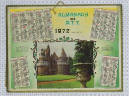 L'Almanach Des PTT De 1972, Indre Et Loire 37, Incomplet - Grossformat : 1971-80