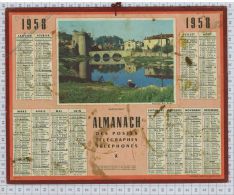 L'Almanach Des PTT De 1958, Incomplet - Grossformat : 1941-60