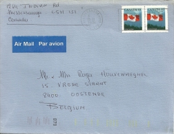 Canada 1991 >> Oostende Belgium - Briefe U. Dokumente