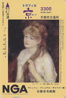 RARE Carte Prépayée Japon - PEINTURE FRANCE - RENOIR - Japan Painting Bus Card NGA - Kunst Karte - 55 - Peinture