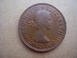 Great Britain 1958 QUEEN ELIZABETH II HALF PENNY USED COIN As Seen. - Sonstige & Ohne Zuordnung
