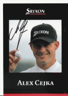 ALEX CEJKA GOLF TCHEQUE ALLEMAND  CARTE AVEC AUTOGRAPHE - Golf