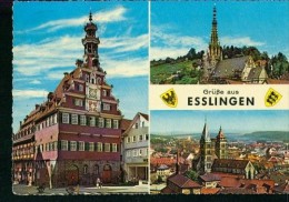 Grüße Aus Esslingen Neckar MB Wappen Rathaus Gesamtansicht 20.10.1963 - Esslingen