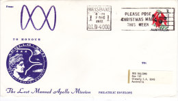 APOLLO 17 To Honour BRISBANE AUSTRALIE  7 Decembre 1972 - Océanie