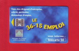 227 - Telecarte Publique 36 15 Emploi (F804B) - 1998