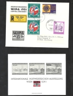 Österreich WIPA 1981 Phasen-Schwarzdruck 1629, Sonderstempel 30.9.80, 2 Scans, Einschreiben Michel 1641 (2x), 1624, 1430 - Briefe U. Dokumente