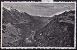 Martigny Vu Du Col De La Forclaz Avec Vue Sur Chemin-Dessus Et La Pierre-à-Voir (12´147) - Martigny