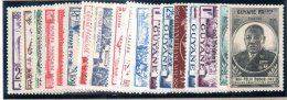 GUYANE : TP N° 143/148+150/151+169/173+177/181 * - Unused Stamps