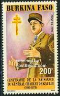 Timbre Neuf  Burkina Faso 1990  Charles De Gaulle - Burkina Faso (1984-...)