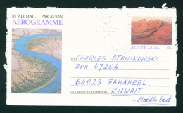 AUSTRALIA - 1991 Aerogramme Mailed To Kuwait As Scan - Aérogrammes