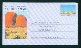AUSTRALIA - 1992 Aerogramme Mailed To Kuwait As Scan - Aerograms