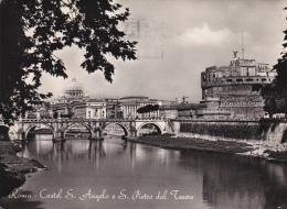 Italia--Roma--1950--Castel S.Angelo E S.Pietro Dal Tevere---Fechador-Roma - Castel Sant'Angelo