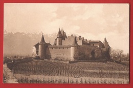 Z0241 Aigle Le Château Et Les Alpes Vaudoises. Circulé Sous Enveloppe En 1908.Pli Angle - Aigle