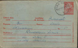 Romania-Postal Stationery  Cover 1954-Coat Republic - Covers
