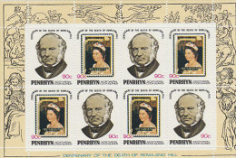 Penrhyn-1979 Rowland Hill 90c Sheetlet MNH - Penrhyn