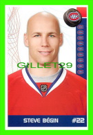 HOCKEY - STEVE BÉGIN,  No 22, CANADIEN DE MONTRÉAL - PHOTOS ET FICHES, 2003-2008 - - Autres & Non Classés