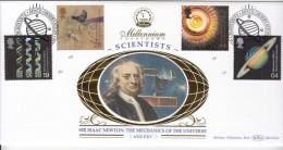 Benham FDC 1999, Millennium, Scientists, Space. Darwins  Science, Sir Isaac Newton, DNA Decoding, Medicine, Energy - 1991-2000 Decimal Issues