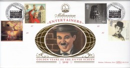 Benham FDC 1999, Millennium, Entertainers, Cinema,  Chaplin. Actor, Singer, Art,,  Great Britain - 1991-2000 Dezimalausgaben
