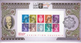 Benham FDC 2000, Great Britain The Stamp Show Exhibition Souvenir,  Definitives Miniature. Black Penny - 1991-2000 Dezimalausgaben