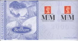 Benham FDC Millennium, 1999 Last & 2000 First Day, Great Britain, - 1991-00 Ediciones Decimales