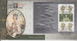 Benham FDC 2000, The Stamp Show Exhibition, Miniature, Her Majesty's - 1991-2000 Decimal Issues