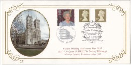 Steven Scott FDC Of 1997,  First 'Gold' Definitive, The Golden Wedding Year, The Queen, Great Britian, Westminster Abbey - 1991-2000 Decimal Issues