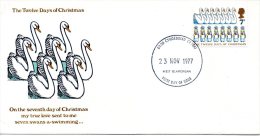 GRANDE-BRETAGNE. N°842 Sur Enveloppe 1er Jour (FDC) De 1977. Cygnes. - Zwanen