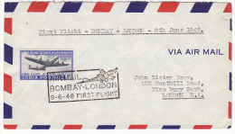 India 1948 FDC Cover Air Inauguration Flight London With Special Postmark (h112) - Covers & Documents