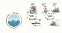 24th Oct 1979 Ships Macquarie Island FDC 5c,20c,25c,30c & 55 Cents Value Here Great FDC - FDC