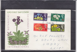 Fleurs - Plantes - Grande Bretagne - Lettre FDC De 1964 - Valeur 30 Euros - Cartas & Documentos