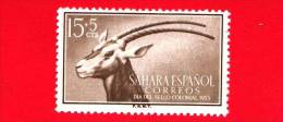 SAHARA SPAGNOLO - NUOVO - 1955 - Giornata Del Francobollo - Antilope - Scimitar-horned Oryx - 15+5 - Spanish Sahara