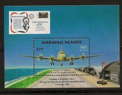 Marshall 1986 N° BF 1 ** Avion, Aviation, Ameripex´86, Exposition Philatelique, Chicago, Douglas C 54, Armée Américaine - Marshall