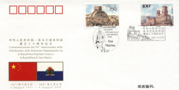 PFTN.WJ-64 CHINA-SAN MARINO DIPLOMATIC COMM.COVER - Covers & Documents