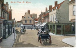 HERTS - ST ALBANS MARKET PLACE - ANIMATED 1910 Ht169 - Hertfordshire