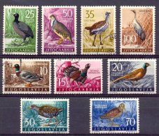 Naa1158 FAUNA VOGELS FAZANT EEND KRAANVOGEL CRANA PHEASANT DUCK BIRDS VÖGEL AVES OISEAUX JUGOSLAVIJA 1958 Gebr/used - Verzamelingen, Voorwerpen & Reeksen