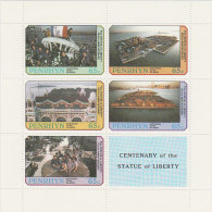 Penrhyn-1986 Centenary Of Statue Of Liberty Sheetlet MNH - Penrhyn