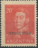 Argentina 1955  Official   20 Centavos - Scott O95  MH - Oficiales