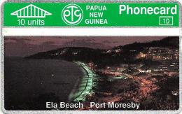 PAPUA NEW GUINEA 10 U ELA BEACH PORT MORESBY SUNSET L & G  PNG-04  MINTCV$40US READ DESCRIPTION !!! - Papouasie-Nouvelle-Guinée