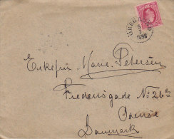 Sweden Deluxe ÖREGRUND 1898 Cover Brief To ODENSE Denmark King Oscar II. Single Stamp (2 Scans) - Brieven En Documenten