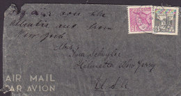 Sweden Airmail Par Avion HÄSSELBY 1941 Cover Brief To NEW JERSEY United States (2 Scans) - Cartas & Documentos
