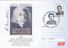 ALBERT EINSTEIN, PHYSICIST, COVER STATIONERY, ENTIER POSTAL, 2005, ROMANIA - Albert Einstein