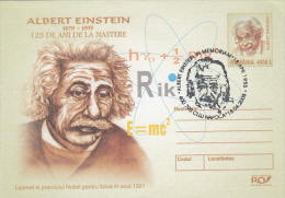 ALBERT EINSTEIN, PHYSICIST, COVER STATIONERY, ENTIER POSTAL, 2005, ROMANIA - Albert Einstein