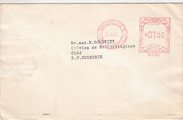 AMOUNT RED POSTMARK ON COVER, 1965, ROMANIA - Briefe U. Dokumente