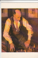 CPA CHESS, ECHECS,  CORNELIU BABA- THE CHESS PLAYER, PAINTING - Chess